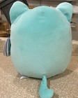 New Squishmallows 12  Charisma Mint Cat With Heart String Lights Plushy -rare   
