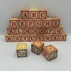 Uncle Goose Classic Abc Blocks With Wagon - Made In The Usa Incomplete