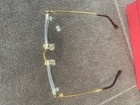 Vintage Cartier C Decor 53mm Gold Rimless Glasses Eyeglasses