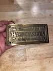 Winchester Plaque Sign Collector Gunsmith Blacksmith Cast Iron Metal Hunting Wow