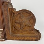 Antique Cast Iron Star Bookends Set Of 2 Primitive Rustic Farmhouse Decor