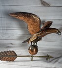 Welded  Copper Eagle Weather Vane Top Part arrow Only 21    Spread Wings