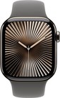 Apple Watch Series 10  gps lte  42mm Natural Titanium Case Stone Gray Sport Band