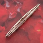Antique Art Deco 14k White Gold Diamond Filigree Blue Enamel Bar Pin 3 4 Grams