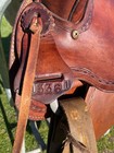 Used vintage 15  Suede Seat Western Trail pleasure Saddle Us Made Vgc