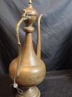 Antique Middle East Turkish Ottoman Copper Jug Pitcher  17 1 2  Tall  11  Widest