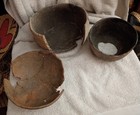 3 Great Antique Ancestral Pueblo Partial Redware Bowls Lot 1