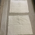 Hotel Collection  Beige Textured  Euro Square Egyptian Cotton 2 Pillow Shams