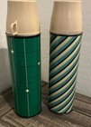 2 Rare 1 Quart Thermos Bottles Mcm Starburst And Striped Good Condition