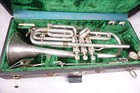 Circa 1921 Frank Holton Cornet Silver Plated W  Case And Accessories - Very Rare
