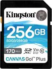 Kingston Canvas Go Plus Sd Memory Card V30 Class 10 U3 128gb 256gb 512gb Lot