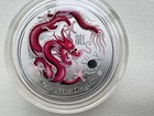 Australia Perth Mint 2012 Lunar Chinese Dragon Zodiac Color Silver Coin 1oz B