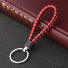 Men Creative Metal Leather Key Chain Ring Keyfob Car Keyring Keychain Gift