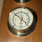 Sunbeam Vtg Wall Weather Station Barometer Thermometer Humidity Nautical Wood