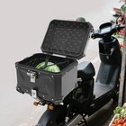45l Motorcycle Top Case Universal Tour Tail Box Lockable Black Aluminum Luggage