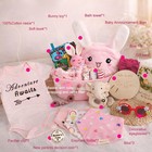 25-piece Baby Girl Gift Basket Set - Newborn Essentials In Woven Diaper Caddy   