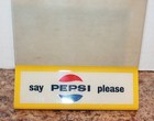 Vintage Pepsi Table Top Menu Holder Acrylic Plastic   Say Pepsi Please   Sign