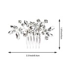 2pcs Silver Small Rhinestone Hair Combs  Clear Crystals Wedding Metal Hair Co   