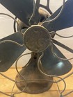 Antique General Electric Ge 4 Blade Brass Cage  Oscillating Desk Fan 16    Green