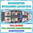 Kicker Oem Replacement 8  Coaxial Boat marine Led Speakers 4ohm White Pair