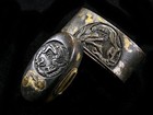 Edo Period Japan Antique Dragon Shakudo Fuchi Kashira Signed Umetada Sword