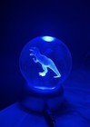 3d Dinosaur Laser Engraved Crystal Ball Led Night Light Lamp Globe 6 Colors-gift