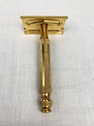 Vintage Gillette Tech Razor Gold Three-piece Original Box Blades