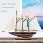 25  Wooden Sailboat Model Sailing Yacht Atlantic Schooner Ship Scale Replica    