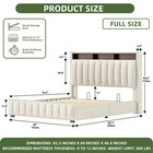 Taus Full  queen king Size Lift Up Storage Velvet Upholstered Platform Bed Frame