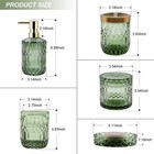 Bathroom Set 5pcs Clear Bath Set Soap Dispenser Dish Toothbrush Holder Tumbler