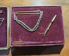 Correct campus Men   s 12k Gold Filled   Rolled Tie Bar clip Set  Gold  In Box