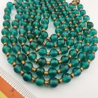 Antique Style Green Glass Bead Necklace  African 9mm Beads