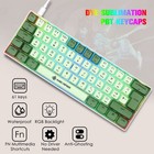 Mk21 60  Wired Mechanical Gaming Keyboard Mini Rgb Led Backlit Red brown Switch
