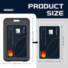 3 Pack Vertical Id Badge Holder With Double-sided Windows Hard Plastic