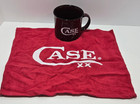 Case Dark Brown 15oz Campfire Mug With Red Case Logo Hand Towel  new And Unused 