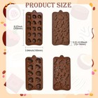 4pcs Diy Baking Silicone Molds Chocolate Candy Cookie Mold For Cake Party Decor