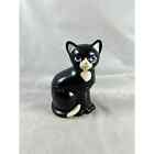 Takahashi Japan Tuxedo Cat Lidded Trinket Box Jewelry Dish Ceramic Vintage 