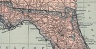1928 Antique Florida State Map Florida Gallery Wall Decor  Smap 2561