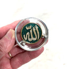 Allah  Emblem With Islamic Symbol Muslim  2 Inches Round  Table Decoration 