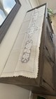 Gorgeous Antique French Hand Embroidered Linen Lace For Piano 53   x17    