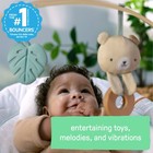 Ingenuity Cozy Spot Soothing Baby Bouncer With Wooden Toy Arch  0-6 Months  Grey