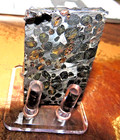 117 Gm Sericho Pallasite Meteorite Slice From Kenya Stand Olivine 6 Sides Jal