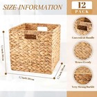 Jinei 12 Pcs Wicker Storage Basket Bulk 12 X 12 X 12 Inch Handwoven Cube Bin