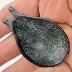 Old Chinese Culture Black Meteorite Iron     Carved Ladybug Statue 2   