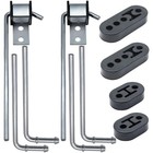 10pcs Exhaust Hanger Rod Set 10  7 6  90  bend Adjustable Rubber Exhaust