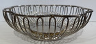 Vintage Godinger Silver Plated Wire Fruit Bread Basket Flower Shaped 9 1 2   