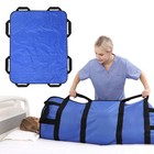 48 x40  Positioning Bed Pad With Reinforced Handles Reusable Washable Blue
