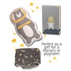 Space Kids Decor Set Astro Bear Pillow  Star Light-up Art  Galaxy Blanket Nwt