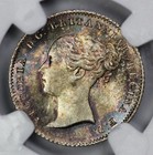 1838 Great Britain Fourpence Ngc Ms 66 Silver 4p Groat Amethyst Toning