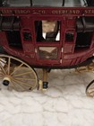 Wells Fargo Overland Stagecoach Diecast Model Vehicle W  Luggage Red black